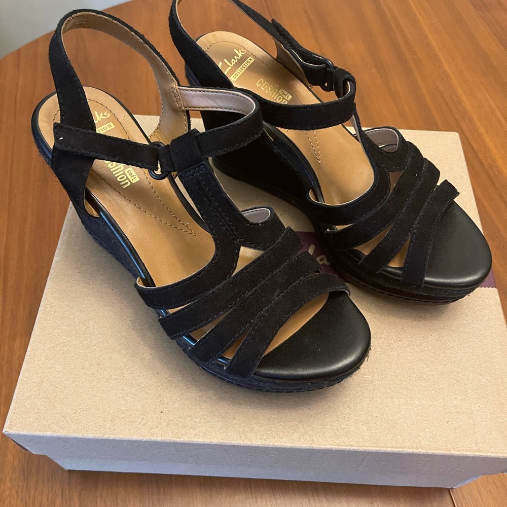 Clark’s Zia Reign Wedge in Black, Size 7 1/2 - Picture 5 of 6